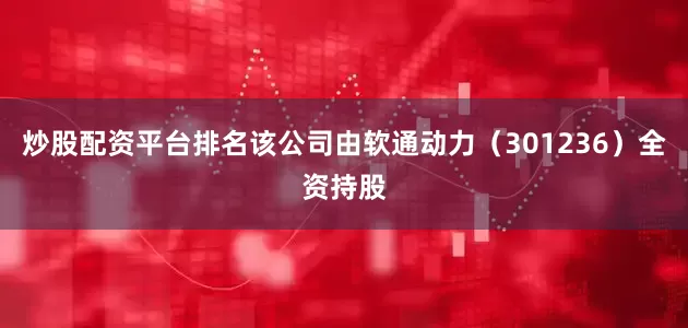 炒股配资平台排名该公司由软通动力（301236）全资持股